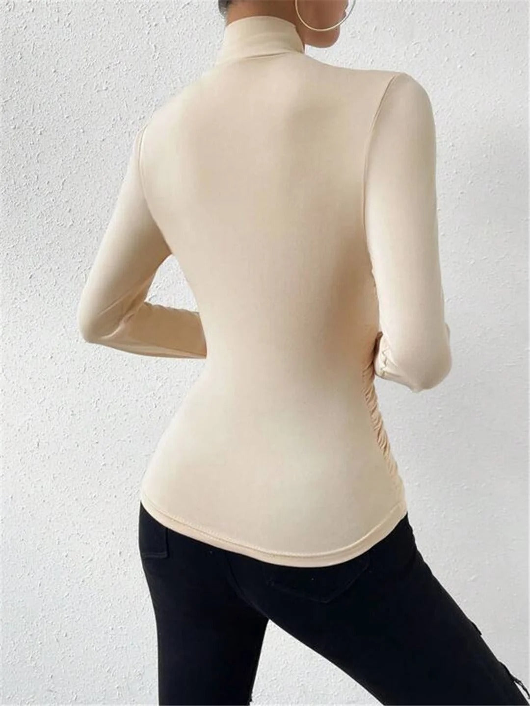 Rocio - Camiseta con cuello cruzado