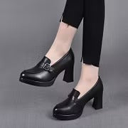 Zapatos de tacón de cuero versátiles - Julia