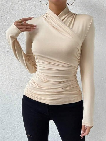 Rocio - Camiseta con cuello cruzado