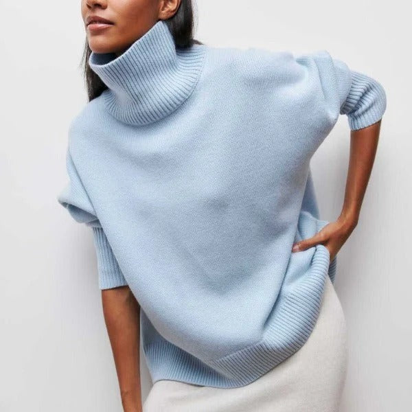 Milenia | Jersey de cuello alto de algodón extragrande