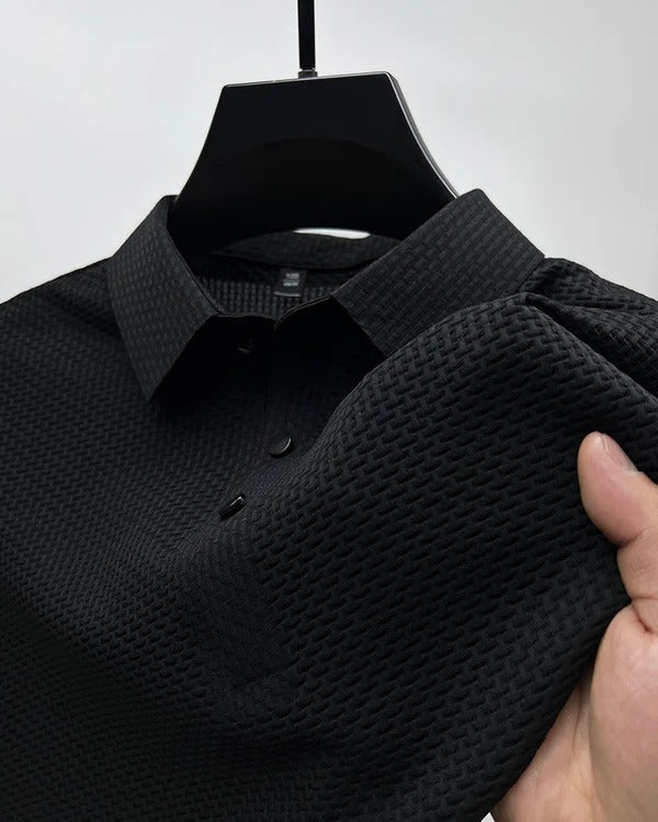 Camiseta de manga corta transpirable de seda para hombre