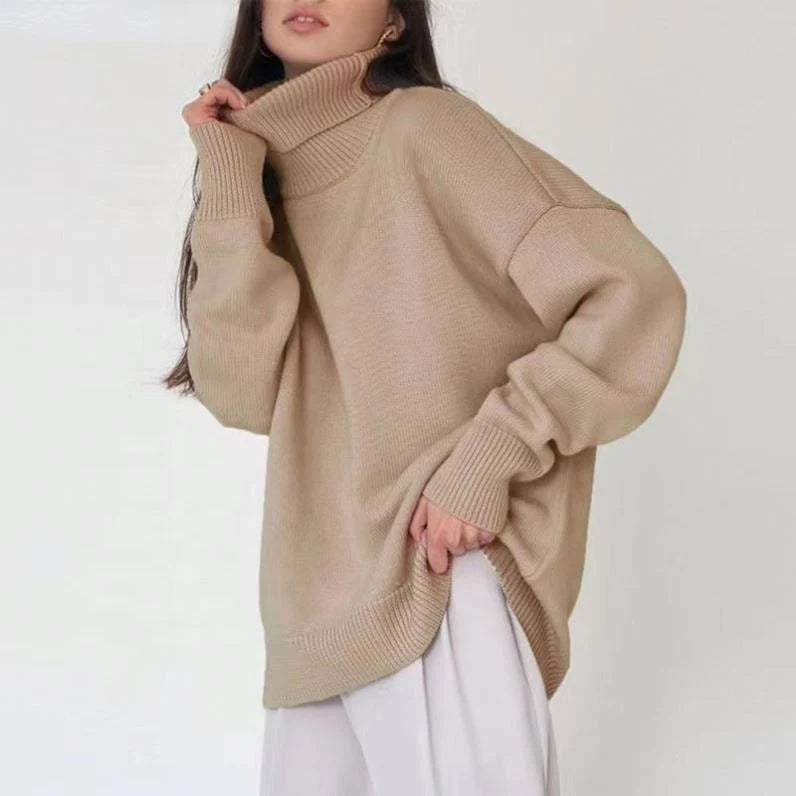 Milenia | Jersey de cuello alto de algodón extragrande