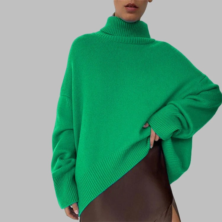 Milenia | Jersey de cuello alto de algodón extragrande