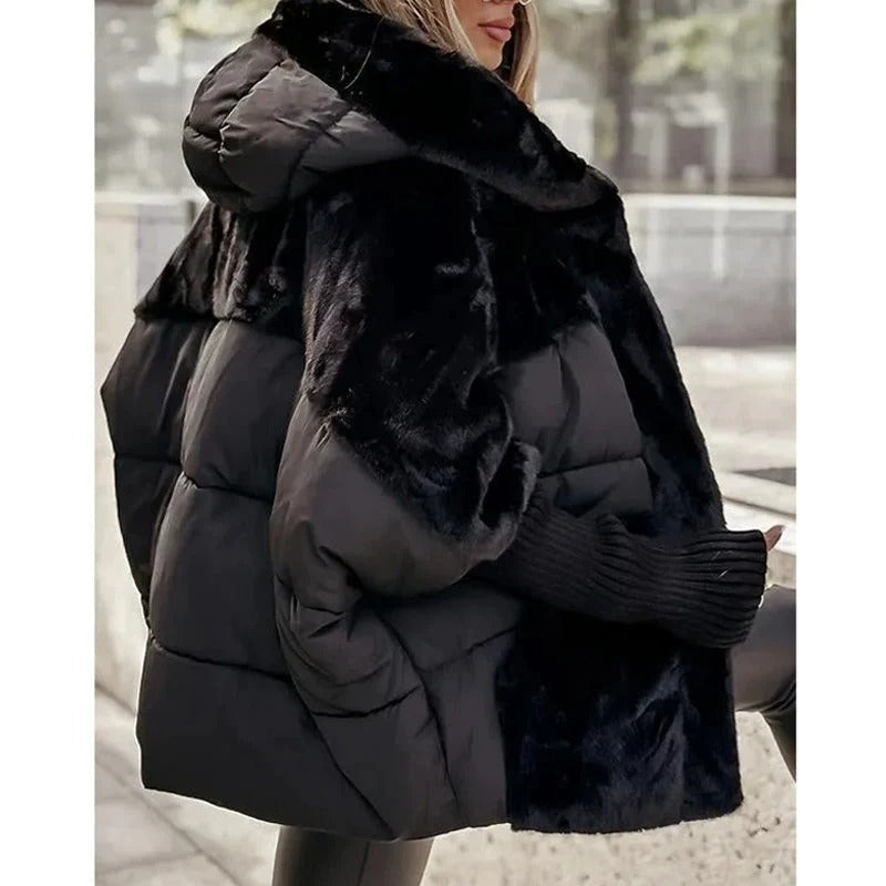 Abrigo de punto holgado y oversize de lujo para mujer