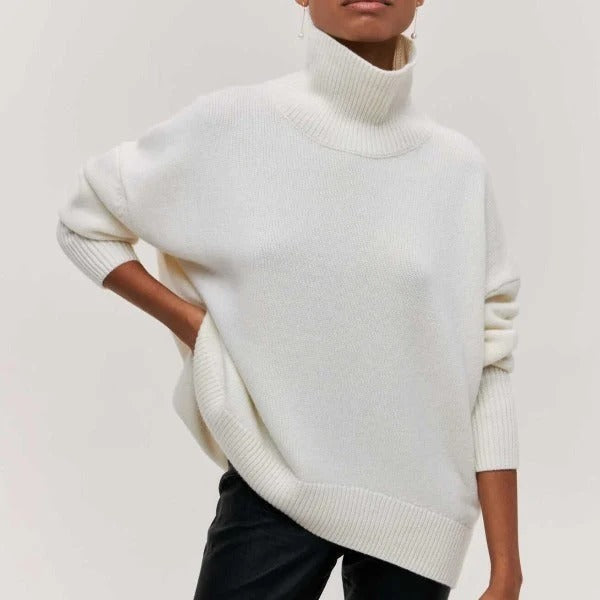 Milenia | Jersey de cuello alto de algodón extragrande