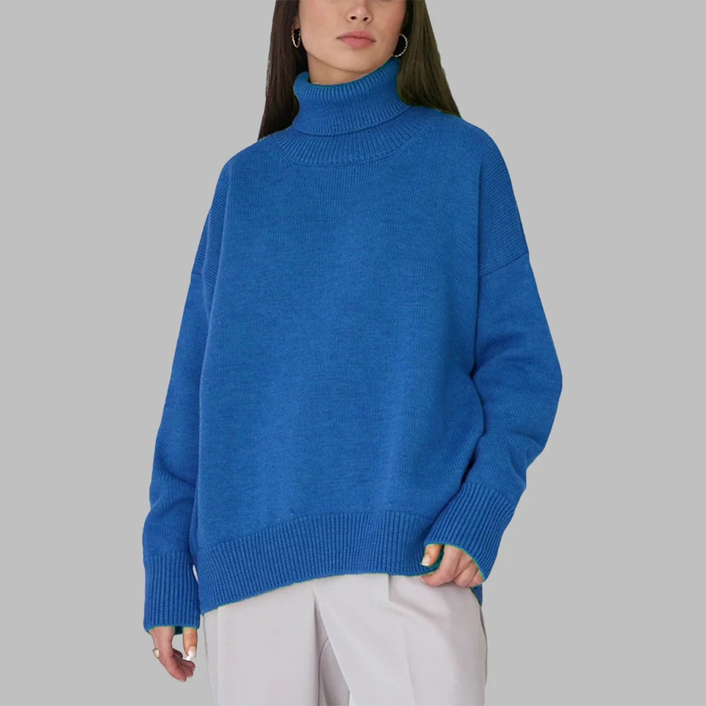 Milenia | Jersey de cuello alto de algodón extragrande