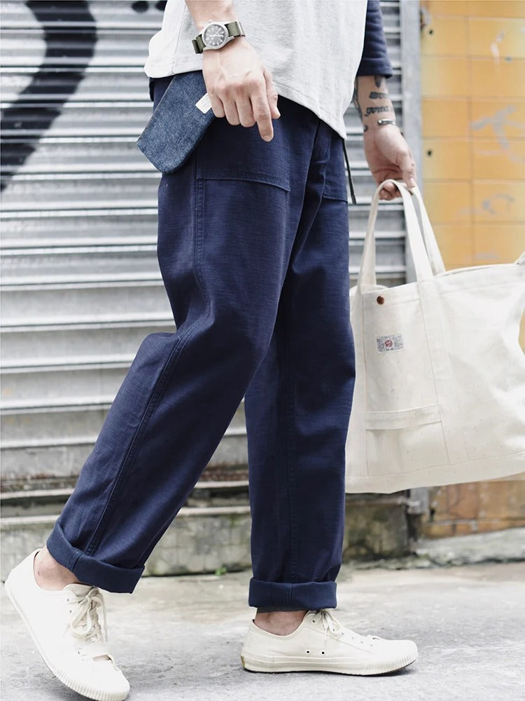 David - Pantalones rectos informales para hombre inspirados en los pantalones fatigados OG-107