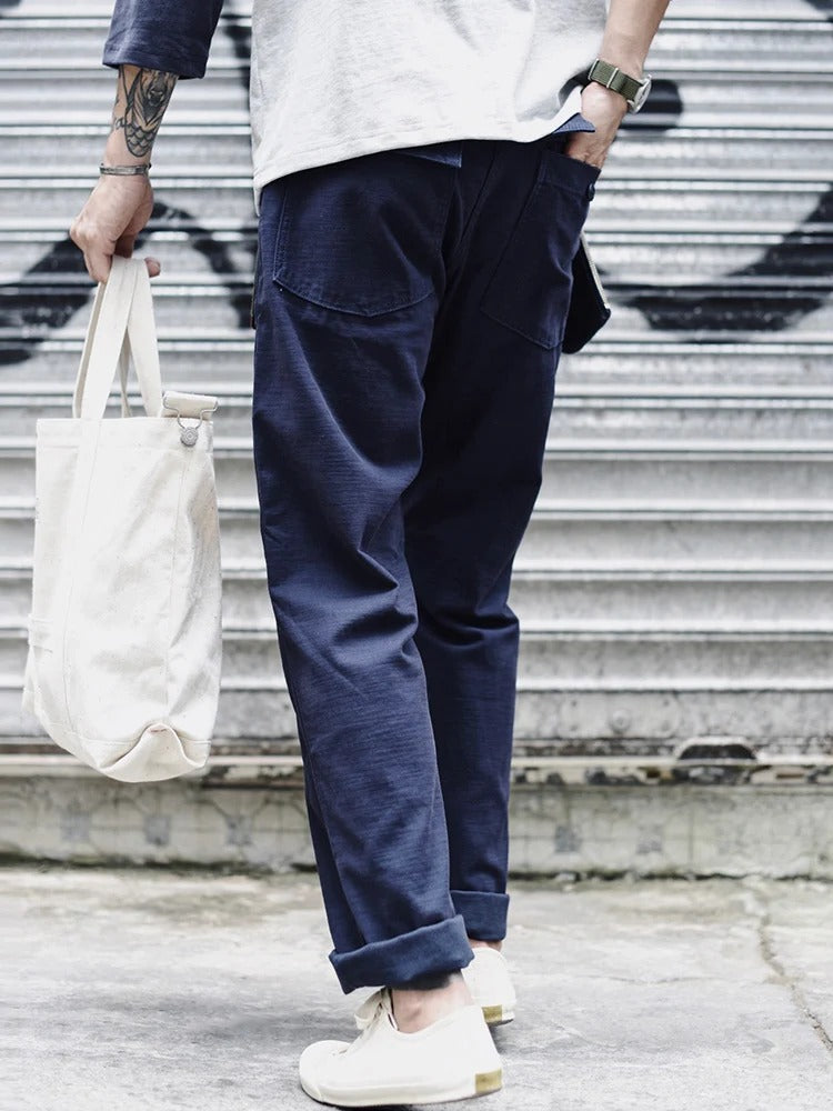 David - Pantalones rectos informales para hombre inspirados en los pantalones fatigados OG-107