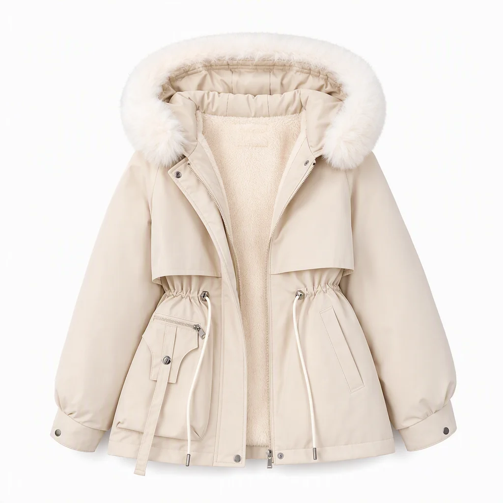 Parka acolchada con piel sintética - Georgina