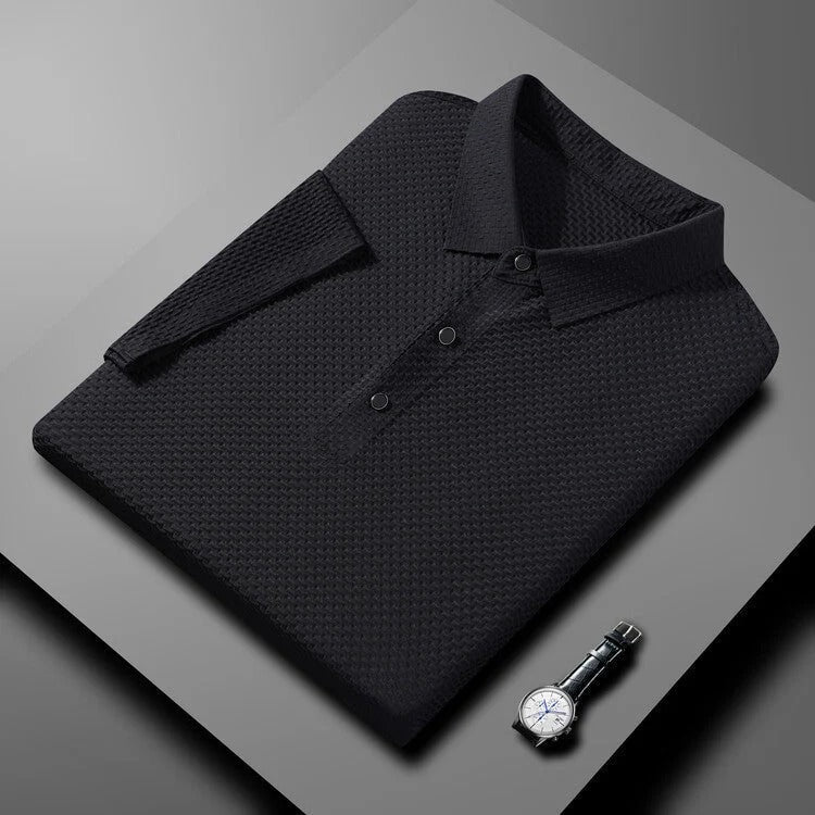 Camiseta de manga corta transpirable de seda para hombre