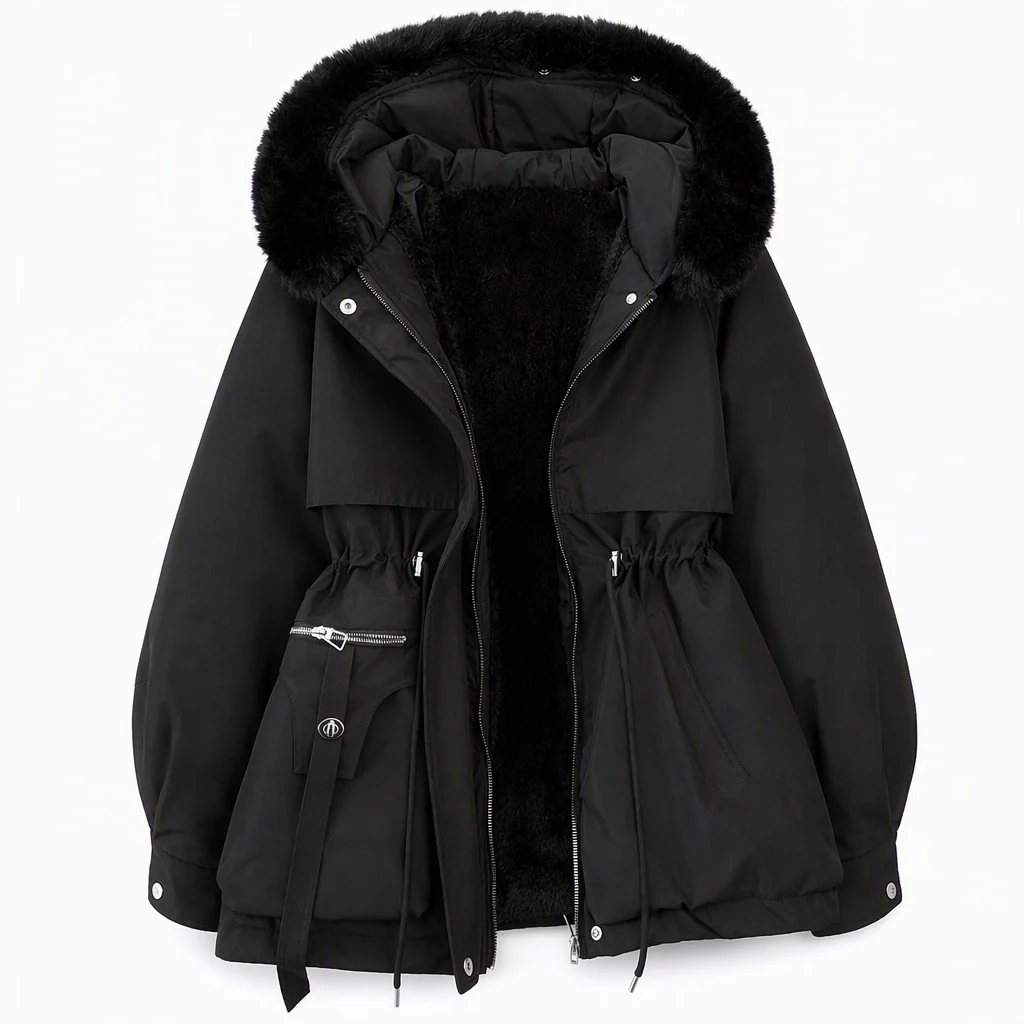 Parka acolchada con piel sintética - Georgina