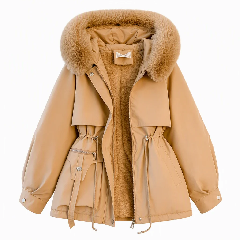 Parka acolchada con piel sintética - Georgina