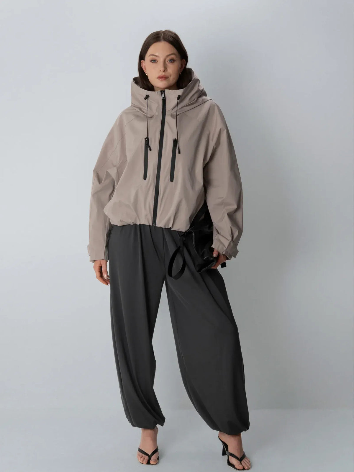 Chaqueta impermeable de talla única y corte holgado