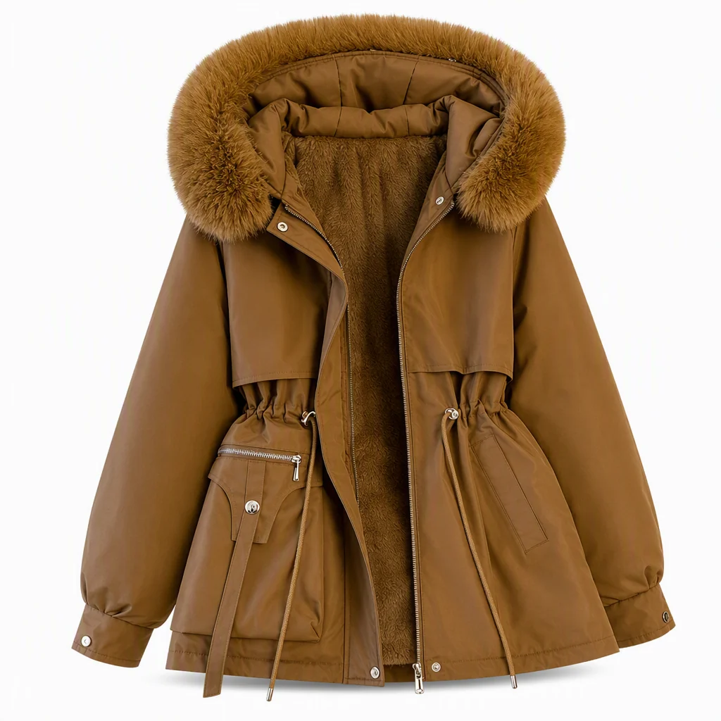 Parka acolchada con piel sintética - Georgina
