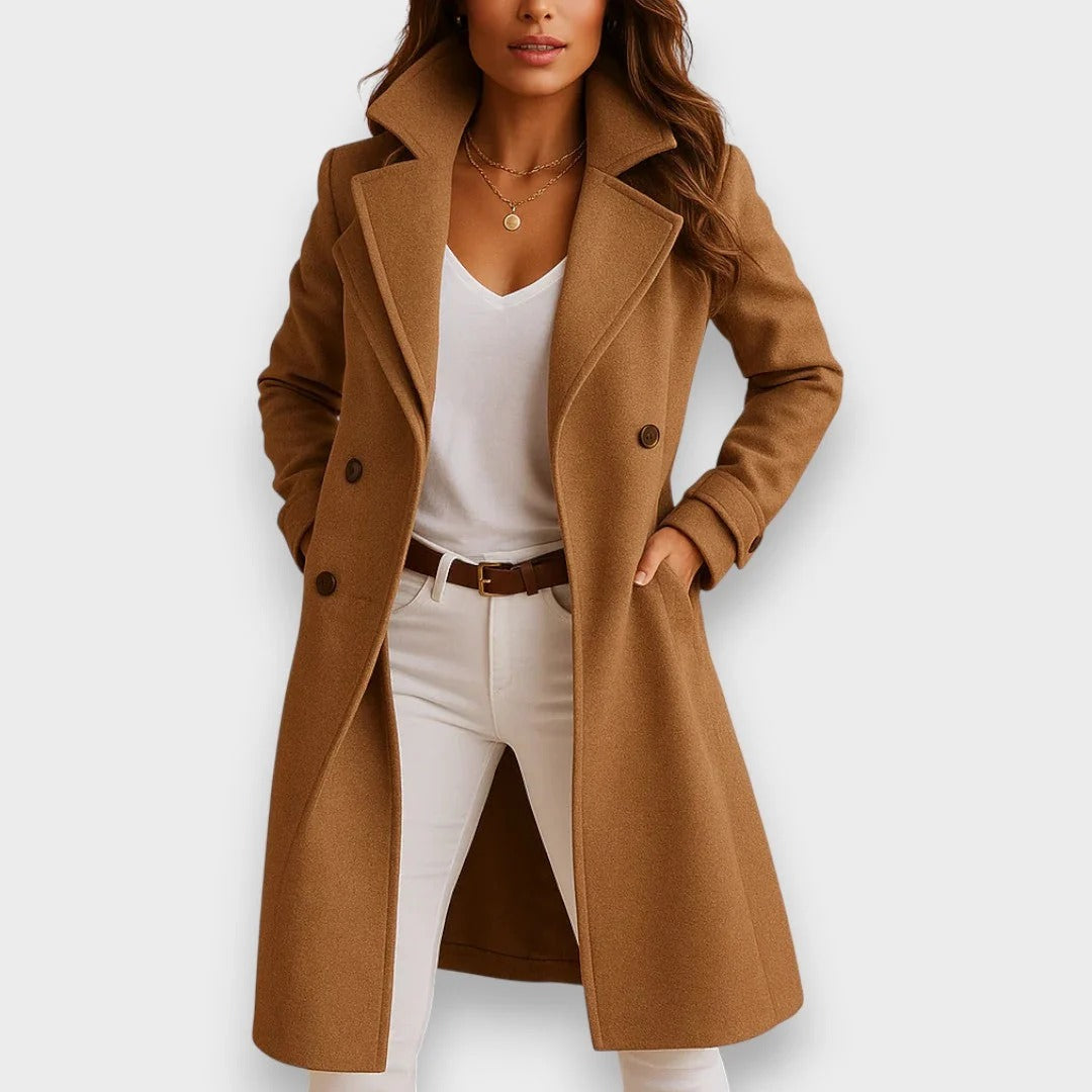 Abrigo largo de lana para mujer: elegante y cálido
