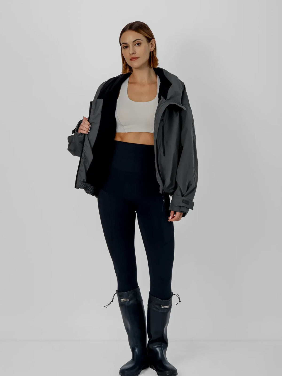 Chaqueta impermeable de talla única y corte holgado