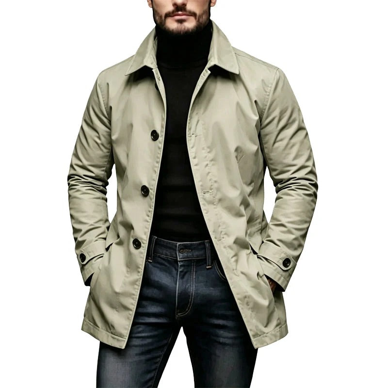 Chaqueta impermeable de hombre, de longitud media