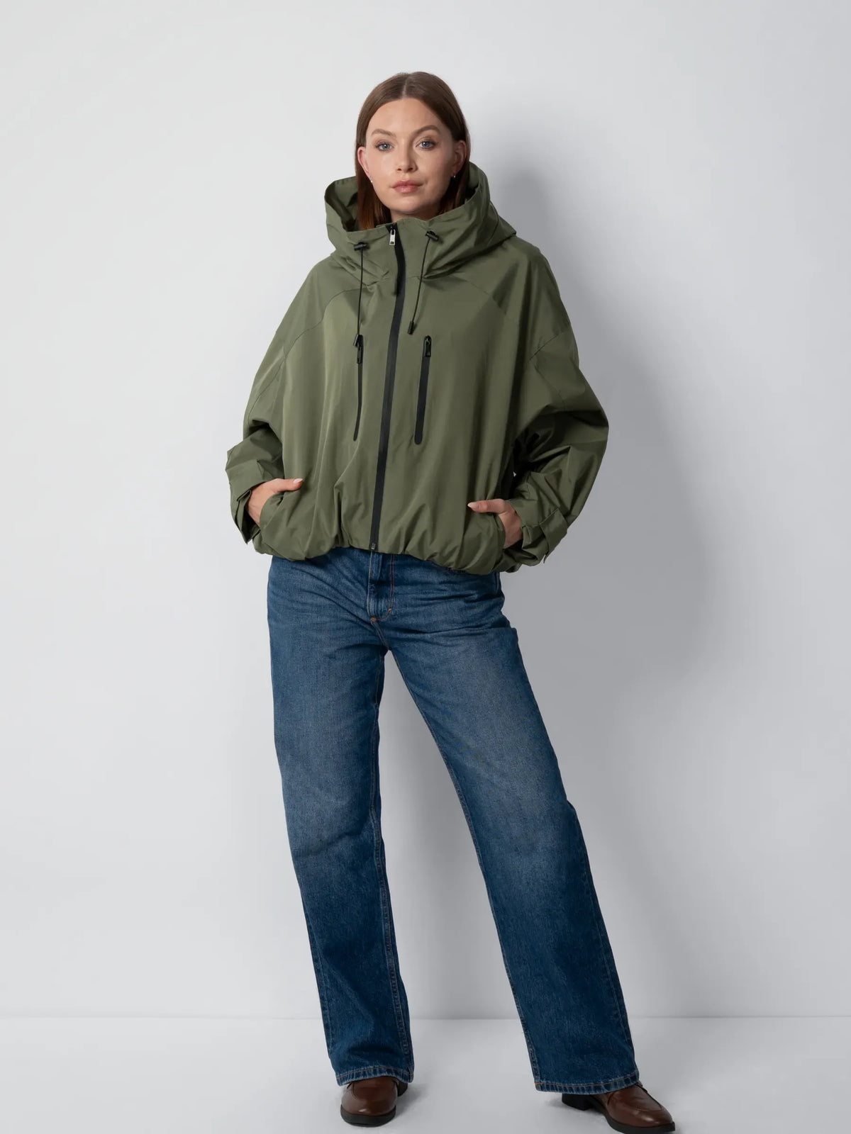 Chaqueta impermeable de talla única y corte holgado