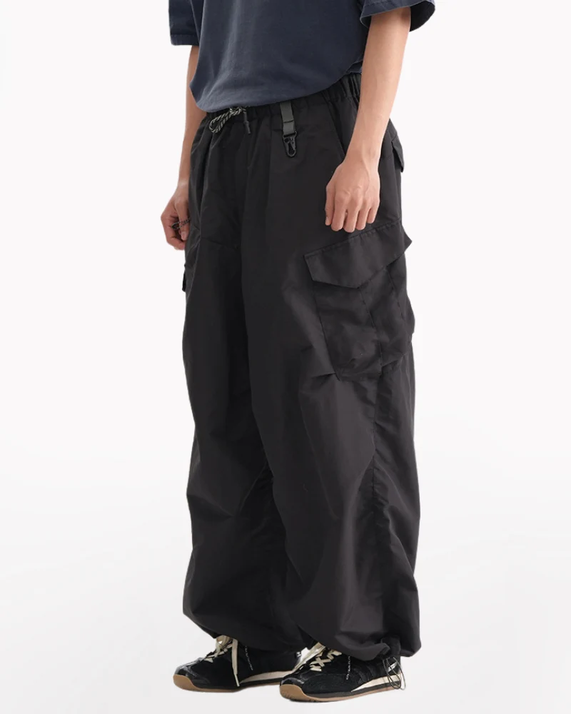 Pantalones cargo holgados unisex cortavientos
