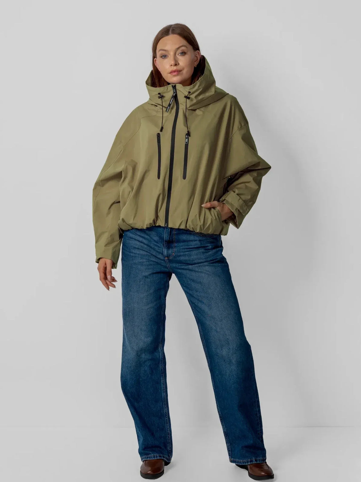 Chaqueta impermeable de talla única y corte holgado
