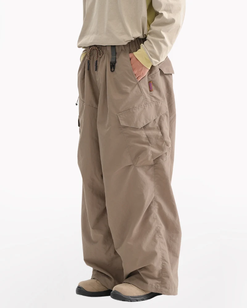 Pantalones cargo holgados unisex cortavientos